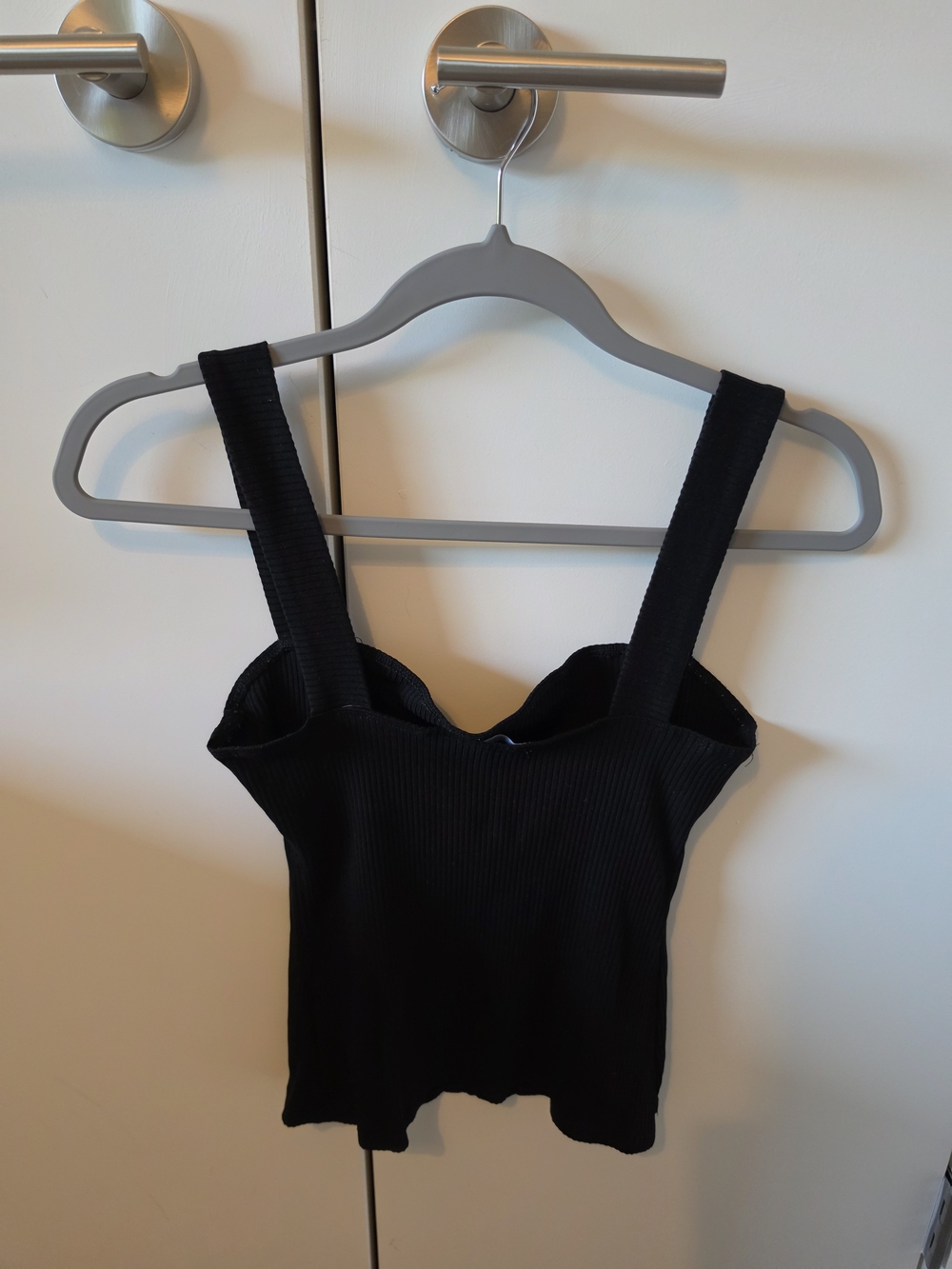 Reformation Black Ribbed Square-Neck Tank - Picture 3 of 3